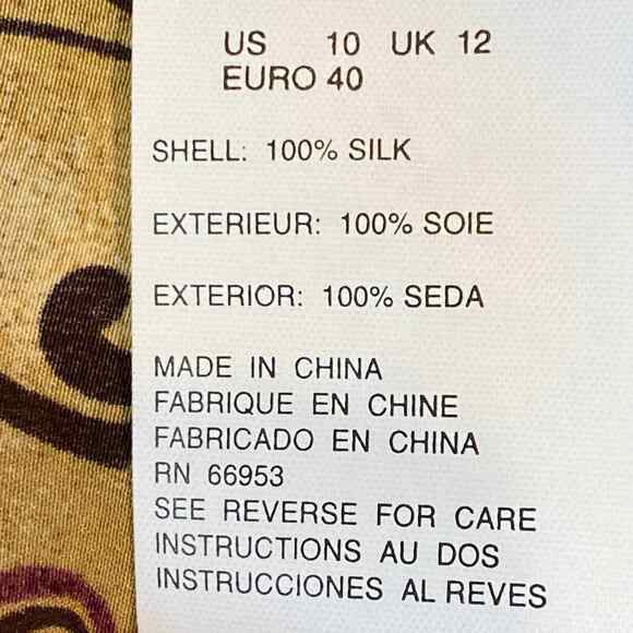 Vintage Silks by Joan Leslie Skirt Set Womens 10/12 Silk Floral Button Up Top - Picture 8 of 16